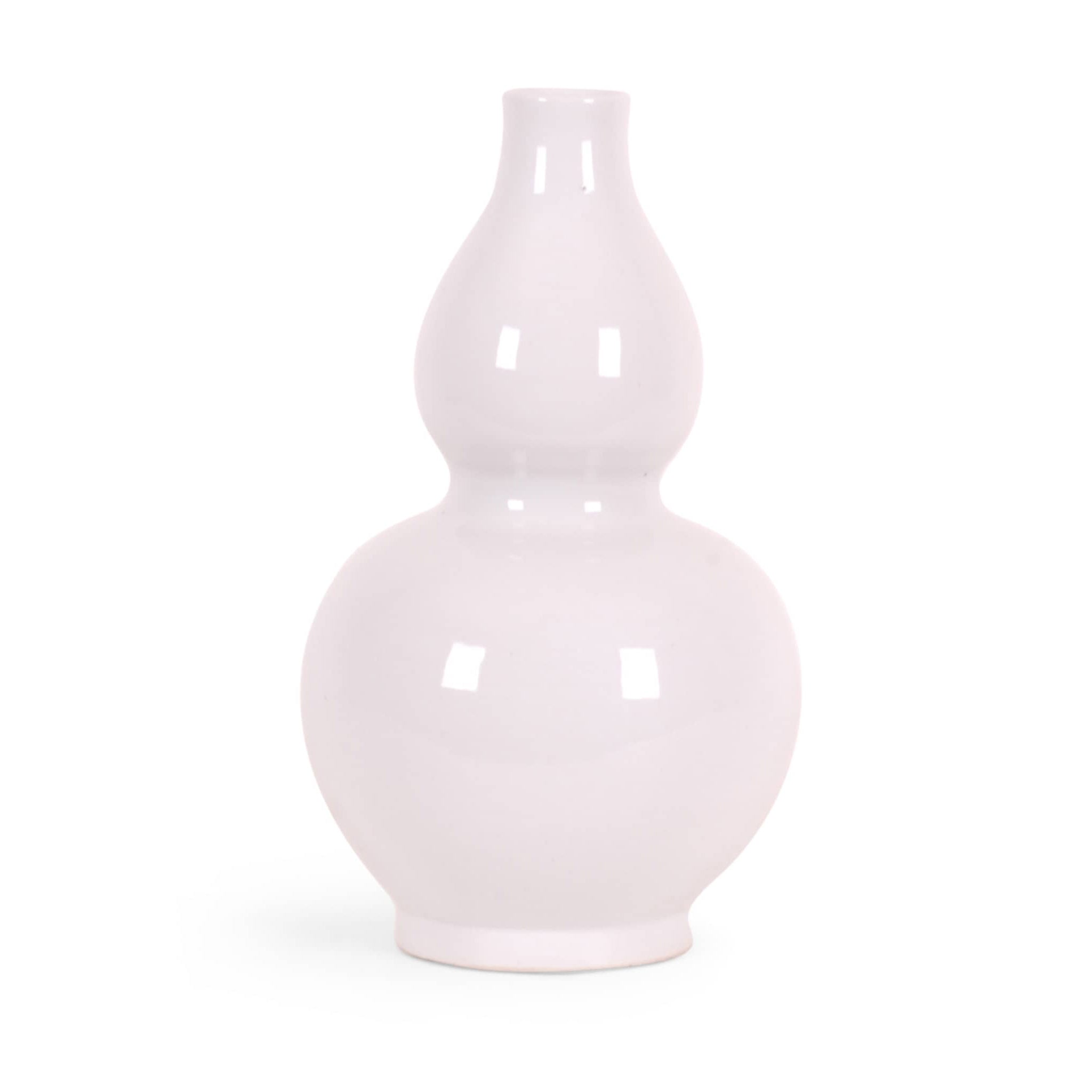 16″ Double Gourd Vase in White