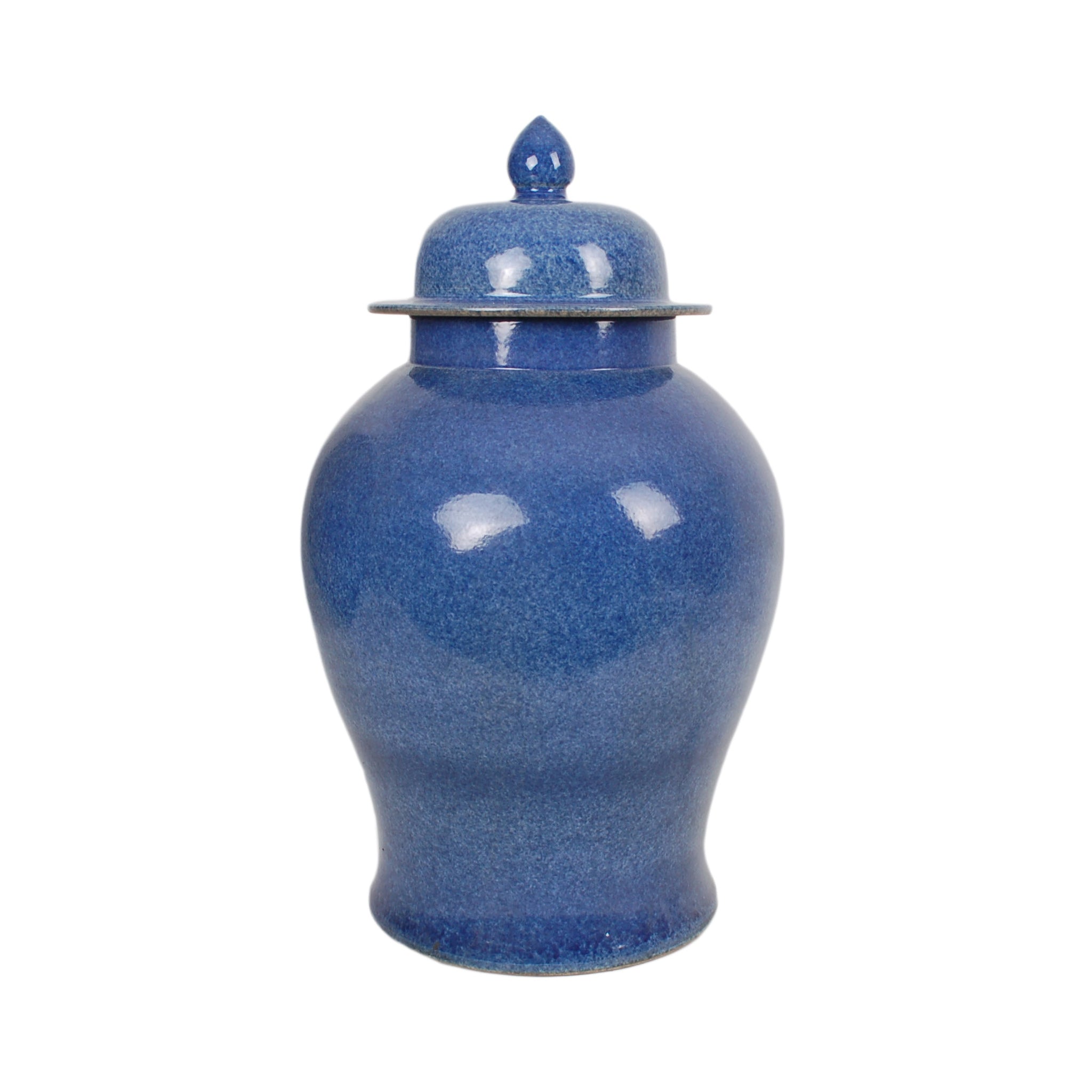 19″ Mottled Blue Ginger Jar