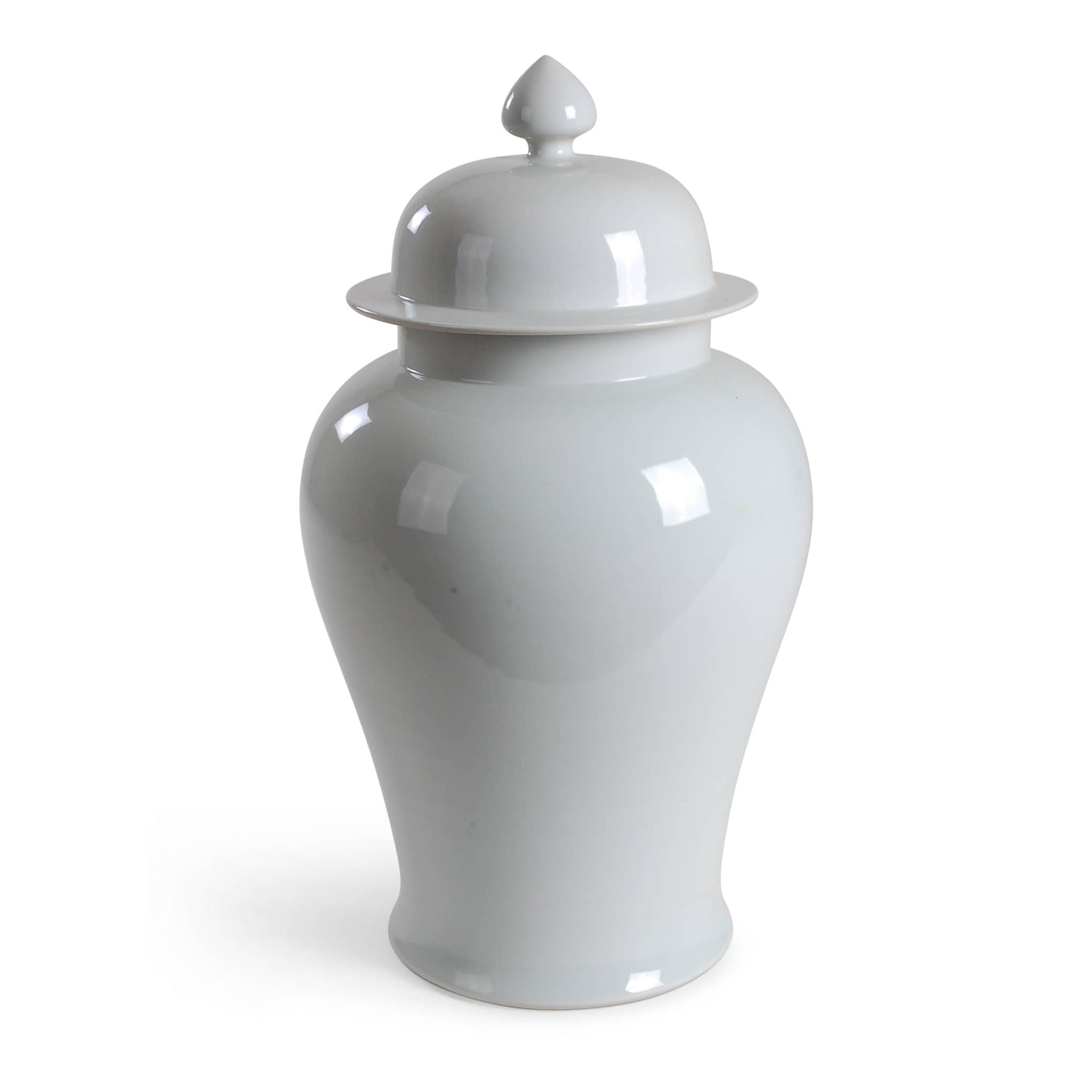 23″ Dove White Temple Jar