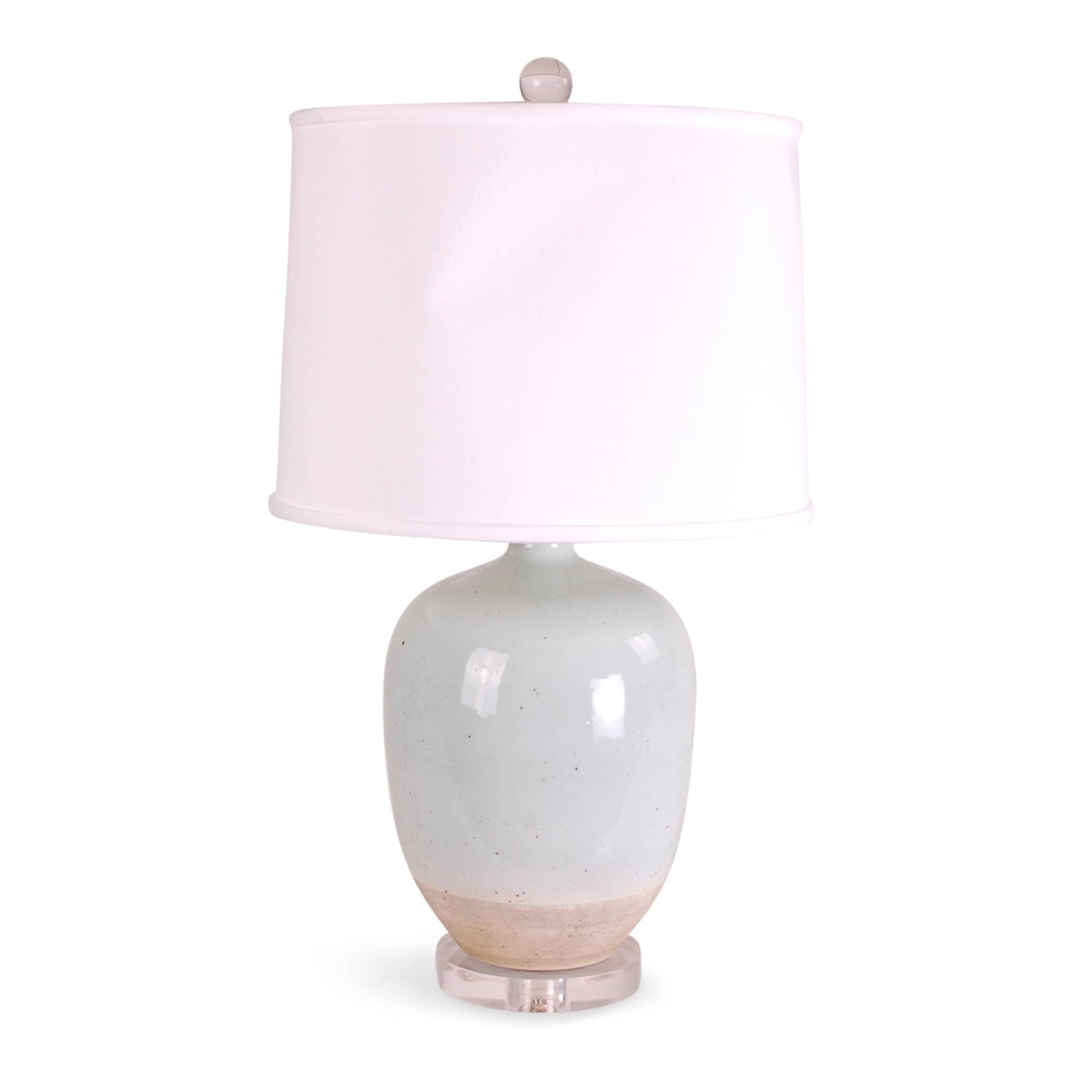 27β³ Celadon Meiping Vase Lamp on Acrylic Base