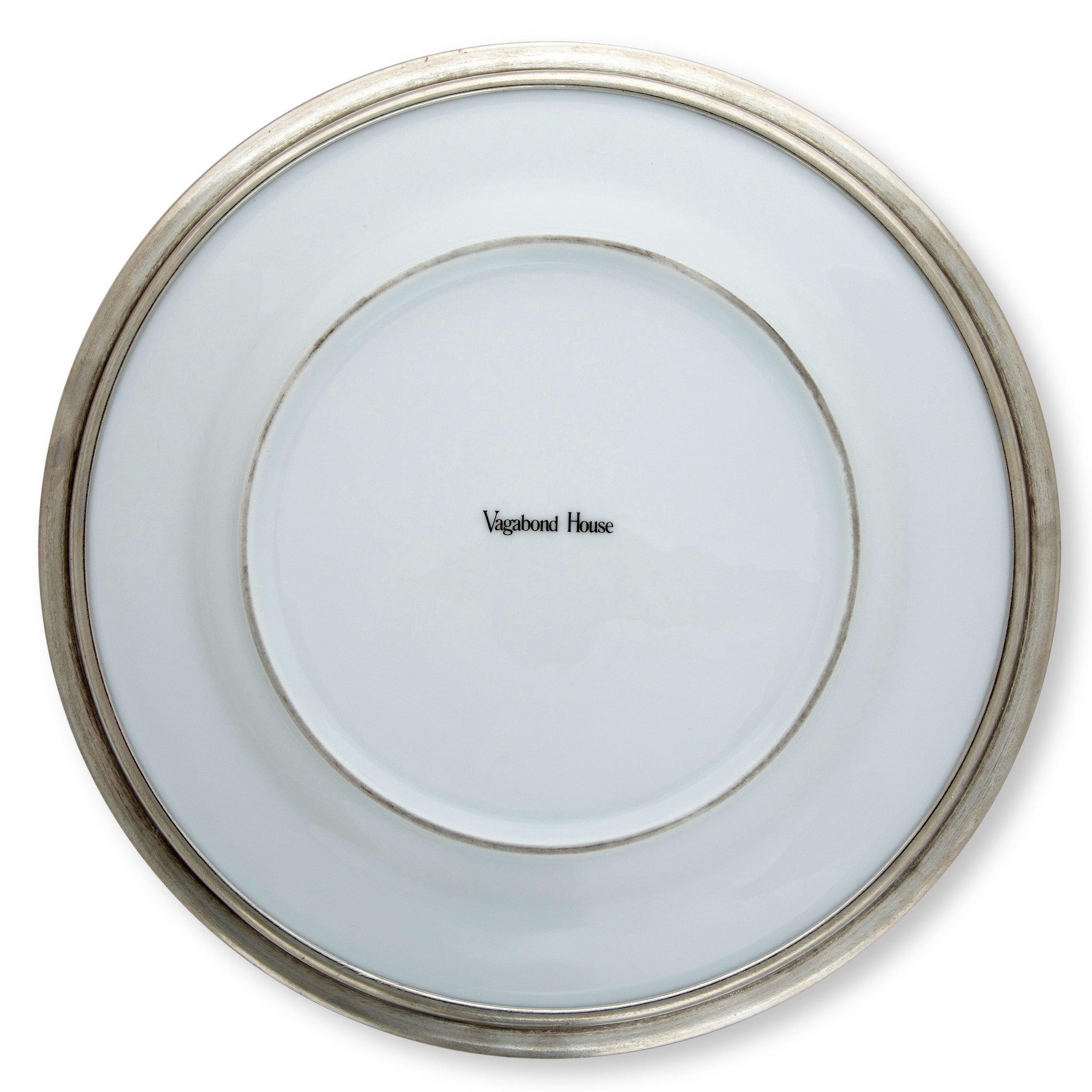 Classic Pewter Rim Dinner Plate