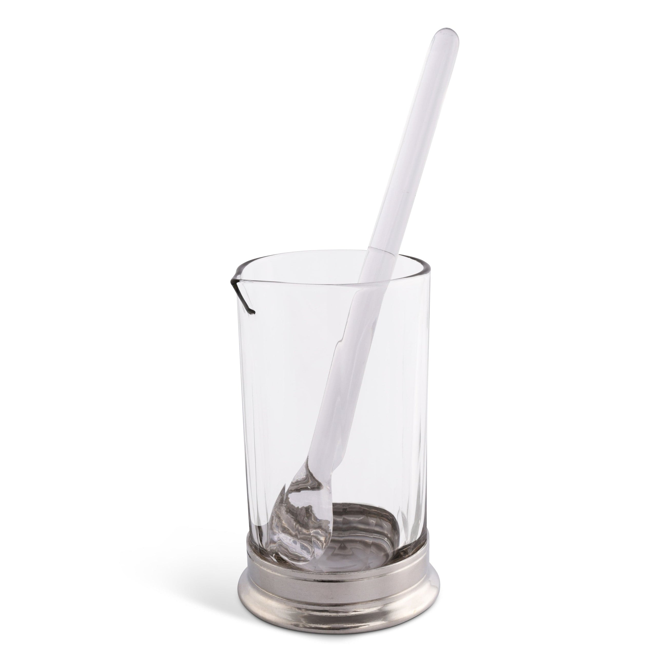 Mixing Pitcher and Stirrer - Hatched Glass