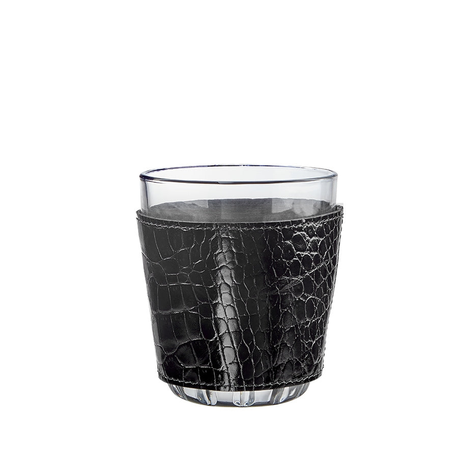 Leather Wrapped Glass Set