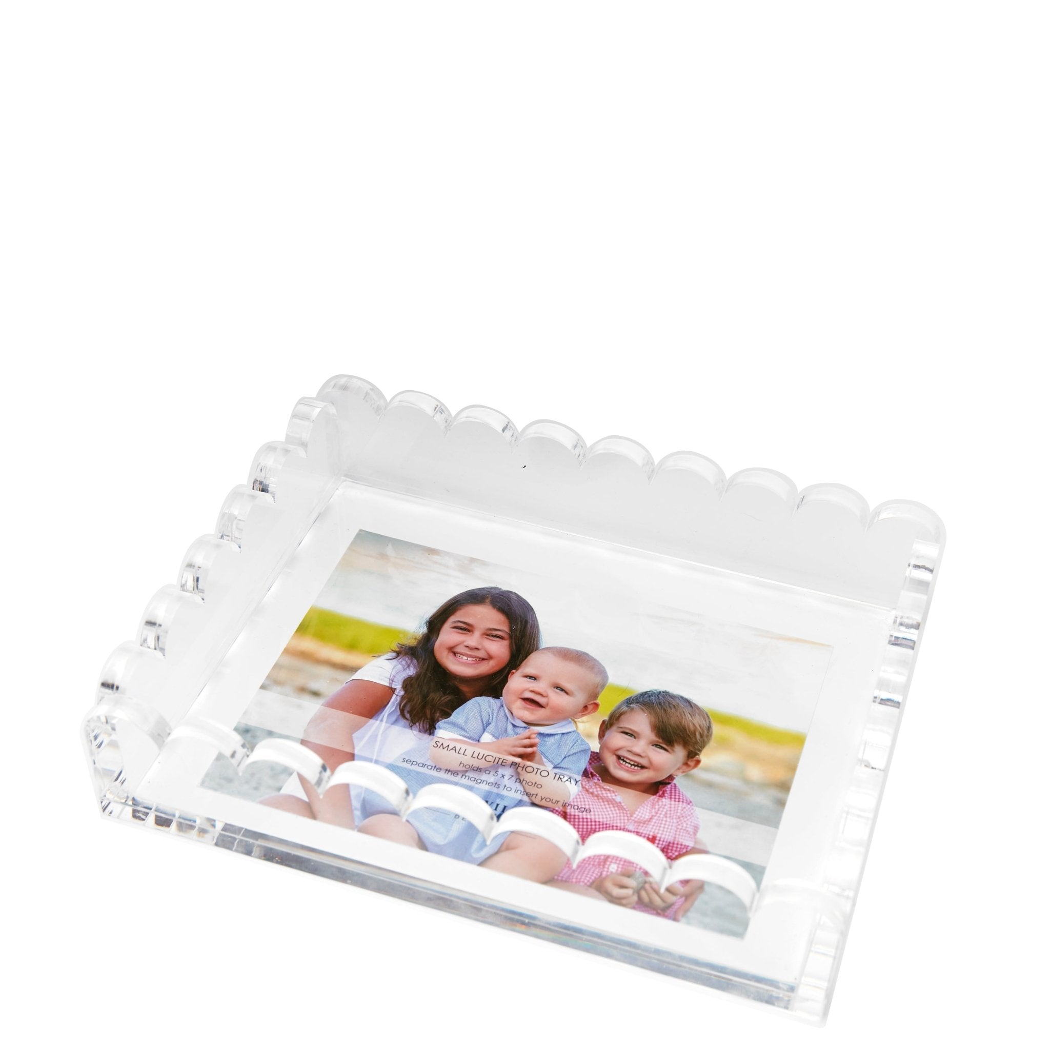 Clear Acrylic Scallop Photo Tray