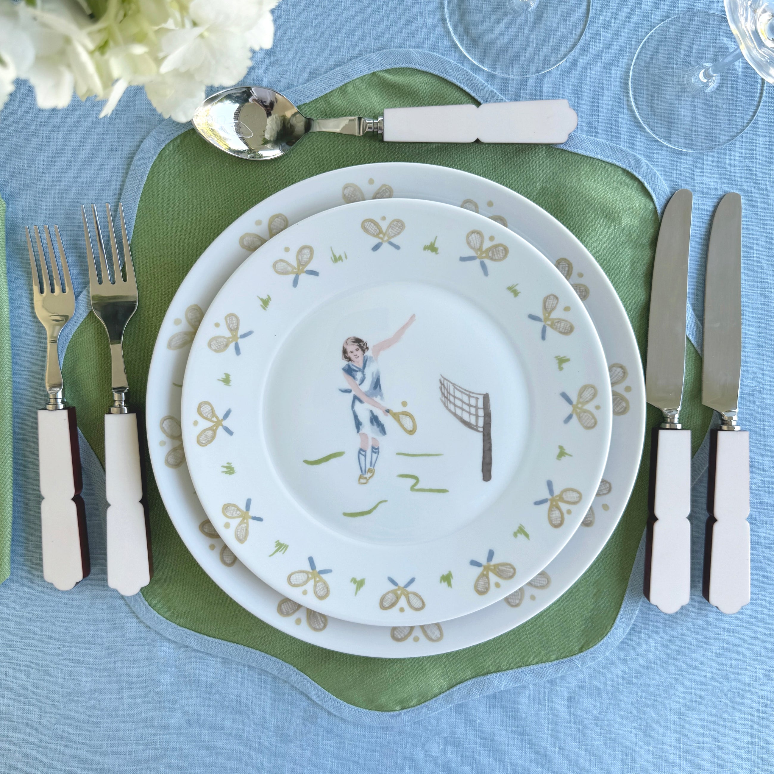 Tennis Lady Dinner Plate - Set of 4