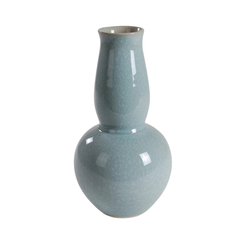 16″ Light Blue Double Gourd Vase