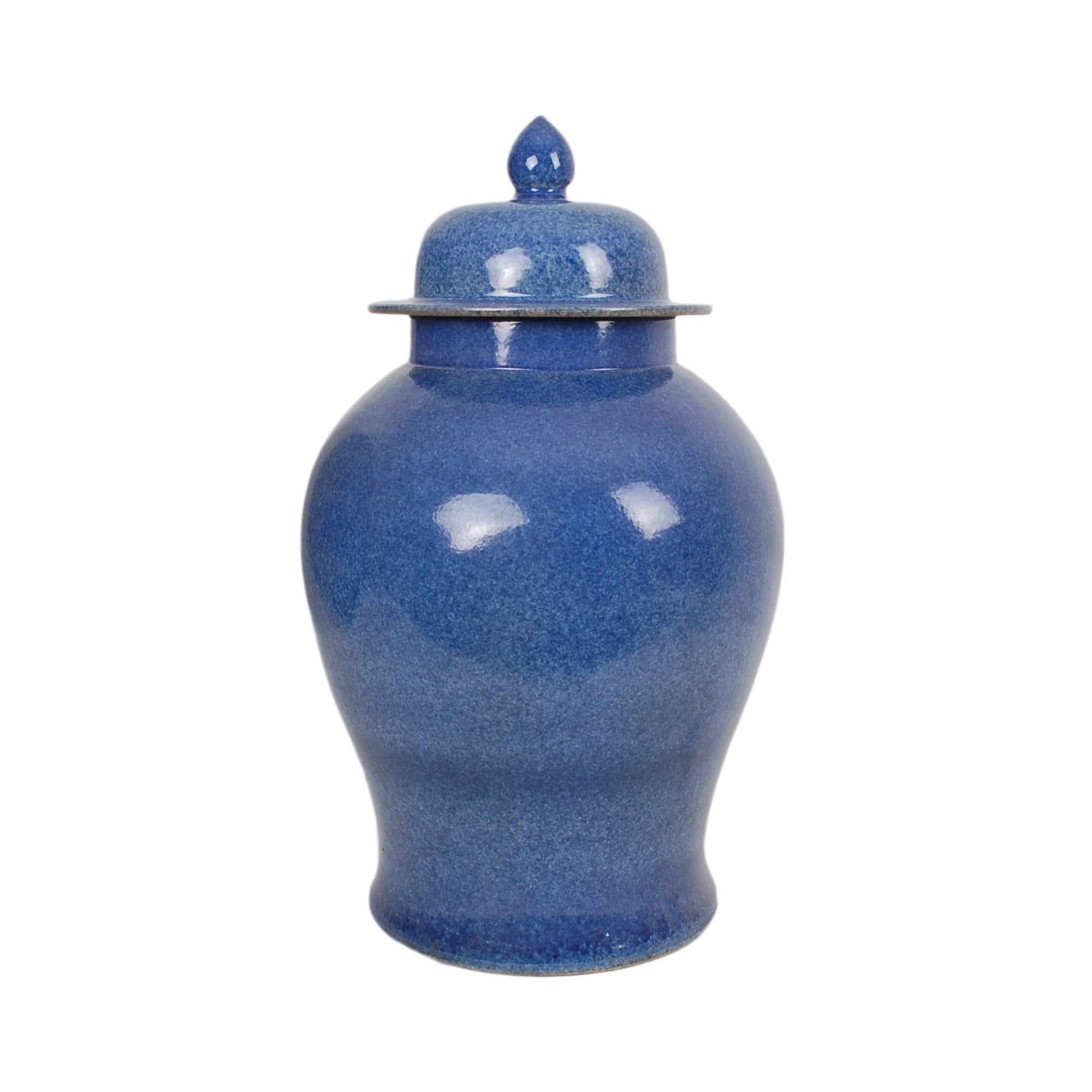 19″ Mottled Blue Ginger Jar