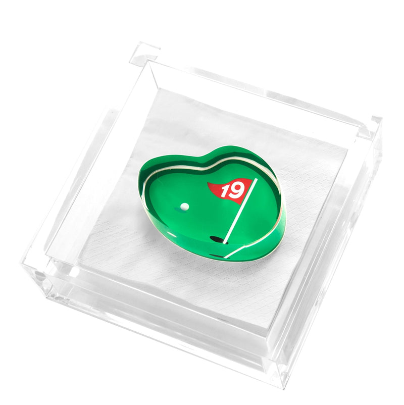 19th Hole Acrylic Cocktail Napkin Holder