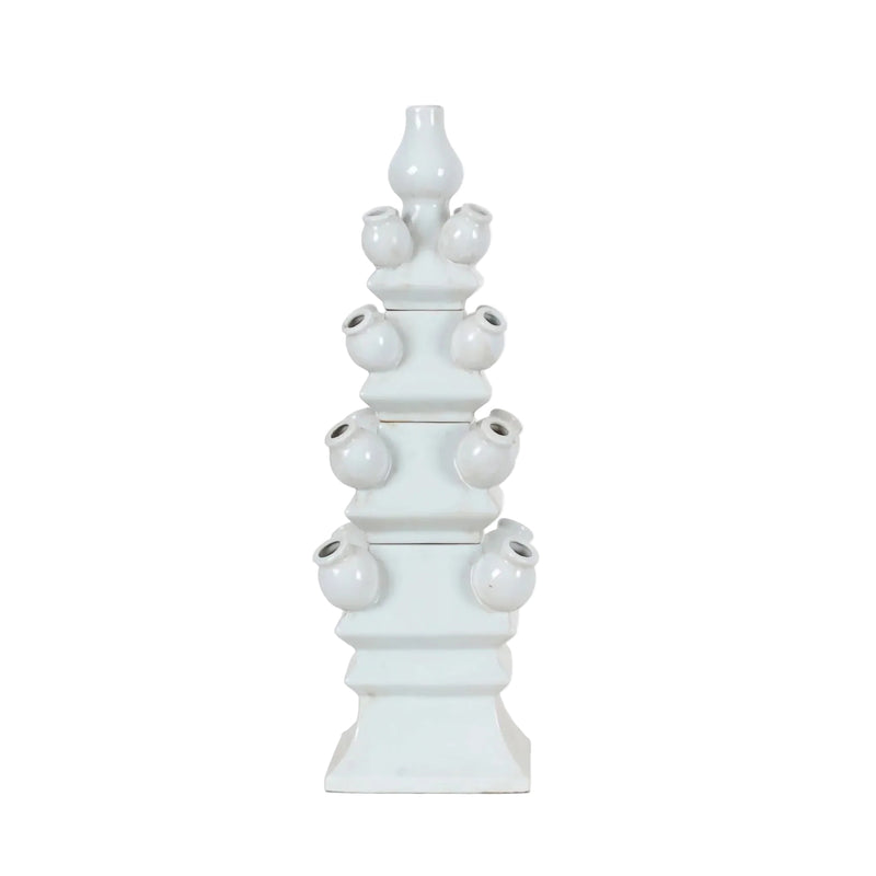23″ Antique White 4-layer Tulipiere
