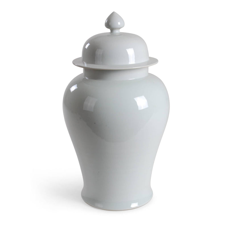 23″ Dove White Temple Jar
