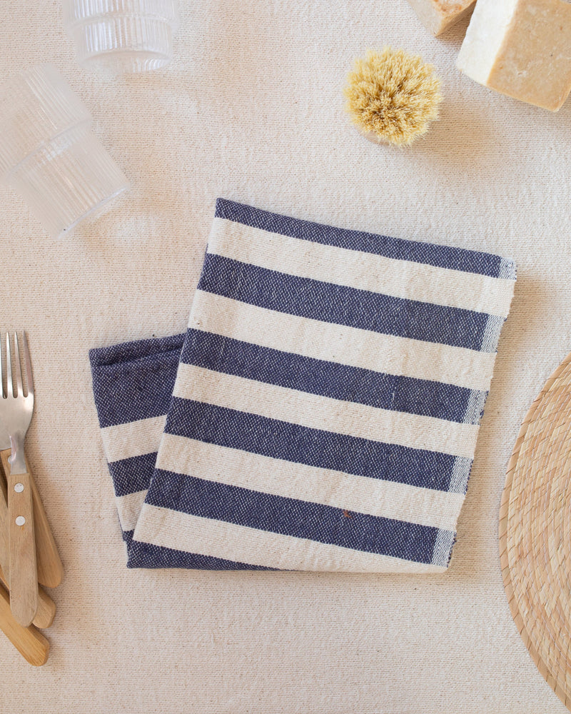 Indigo Stripe Hand Towel