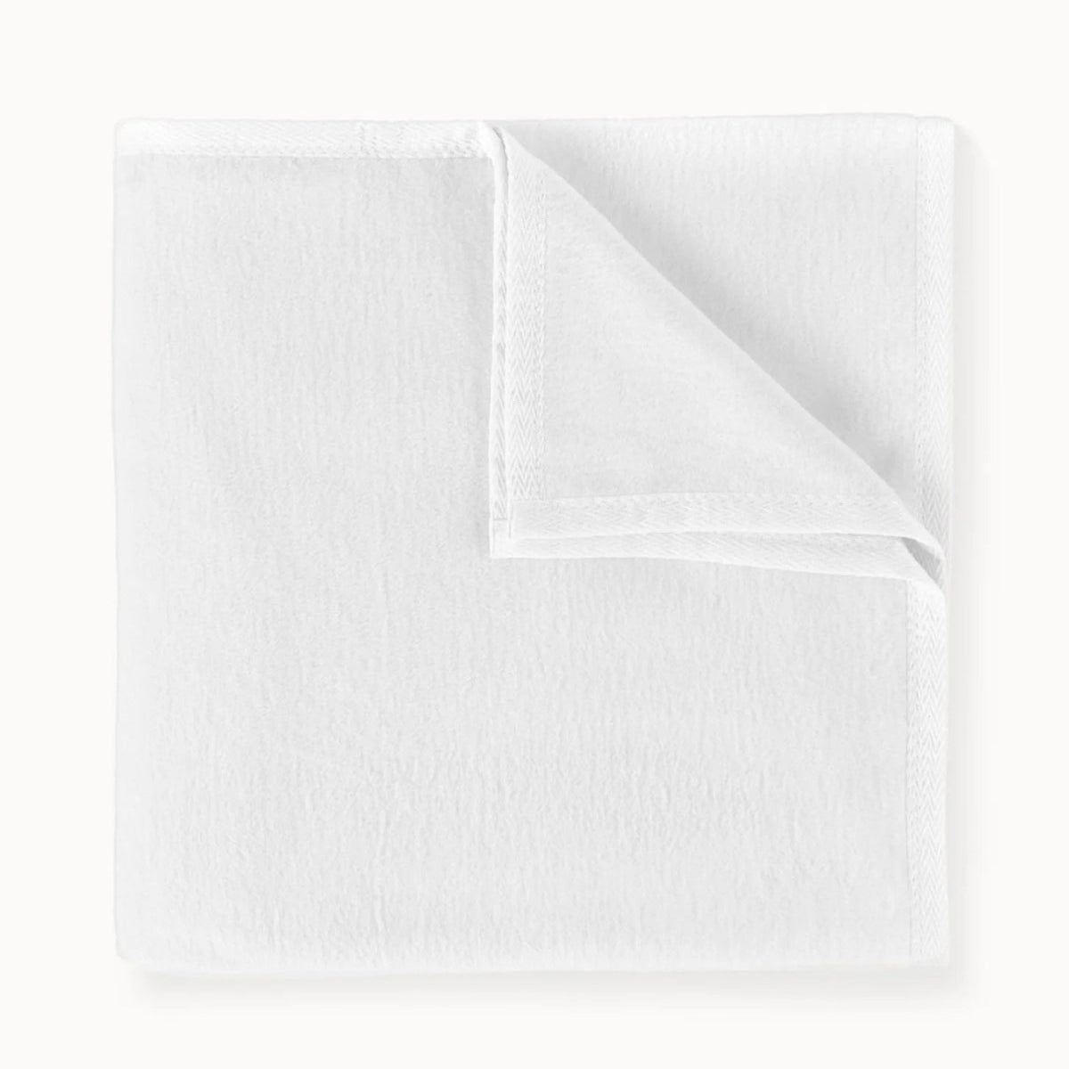 White textured sheet on a white background