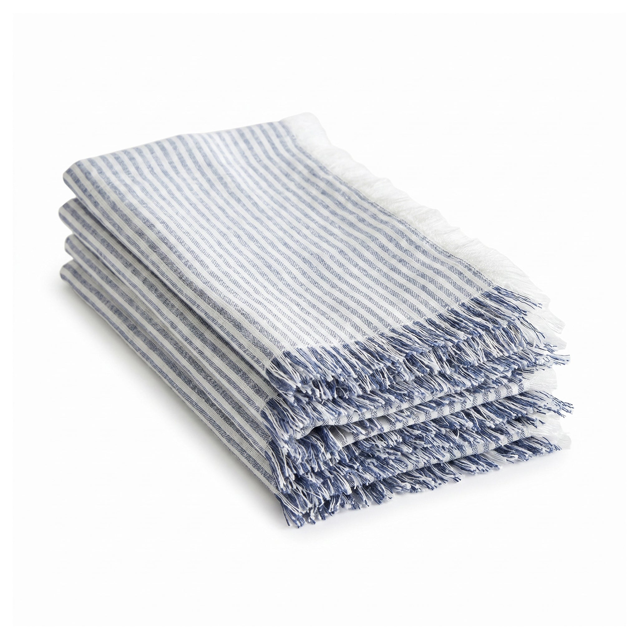 Annex Napkins Off White with Navy Stripes - Set of 4