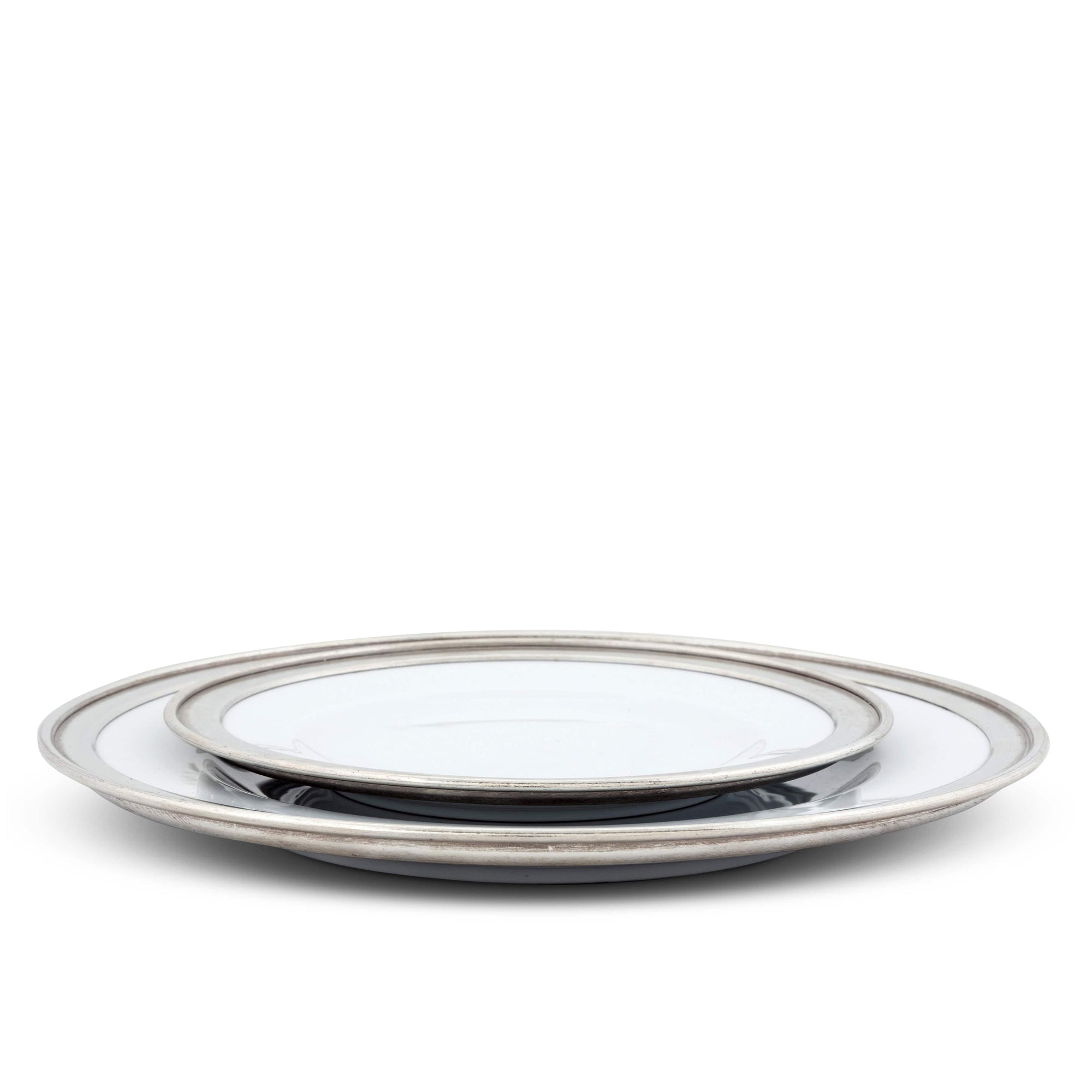 Classic Pewter Rim Dinner Plate