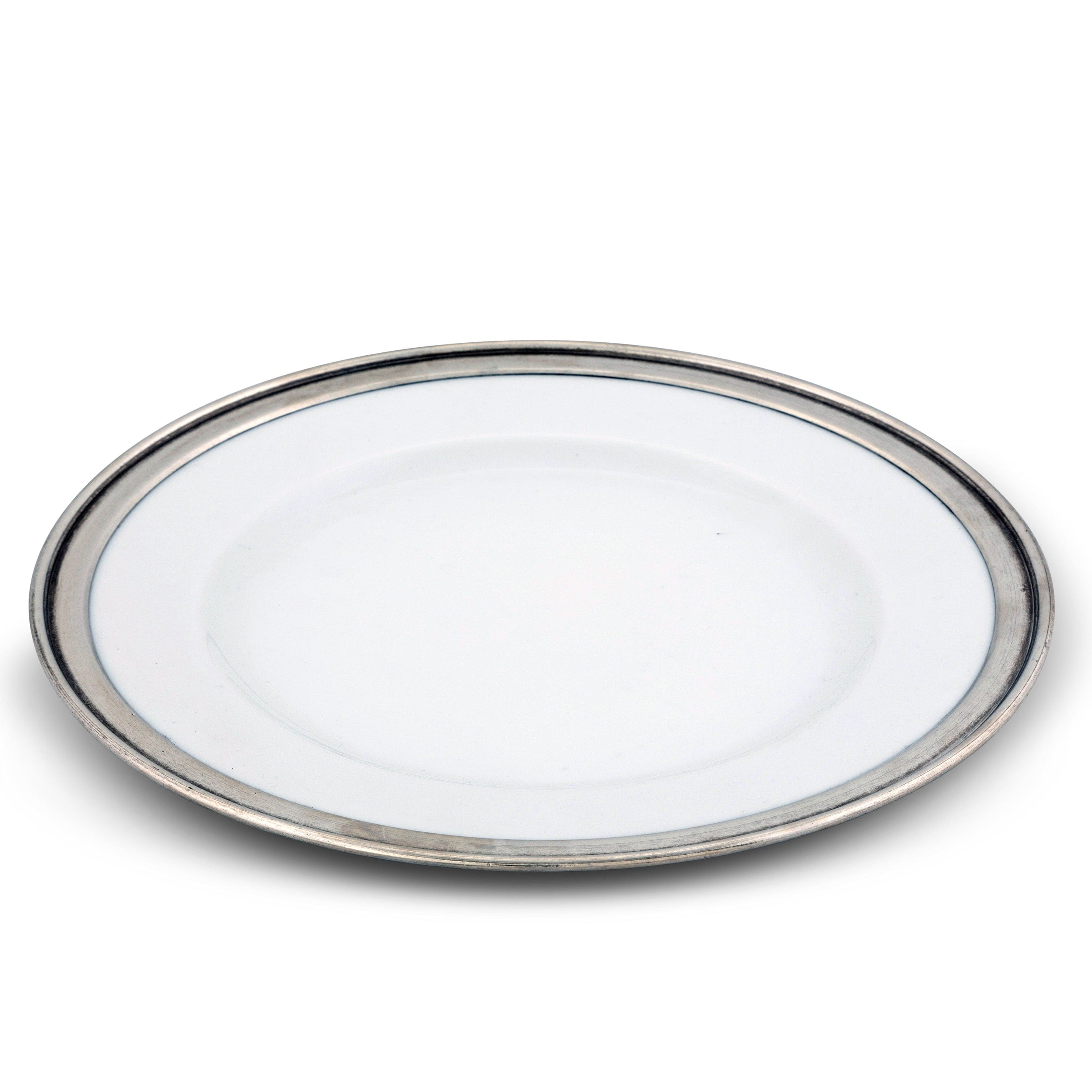 Classic Pewter Rim Dinner Plate