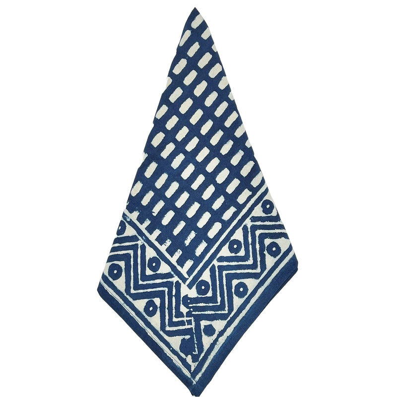 Cabana Napkins - Set of 8 (Indigo Zig Zag)