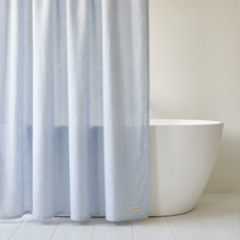 Chambray Shower Curtain, Pearl Blue