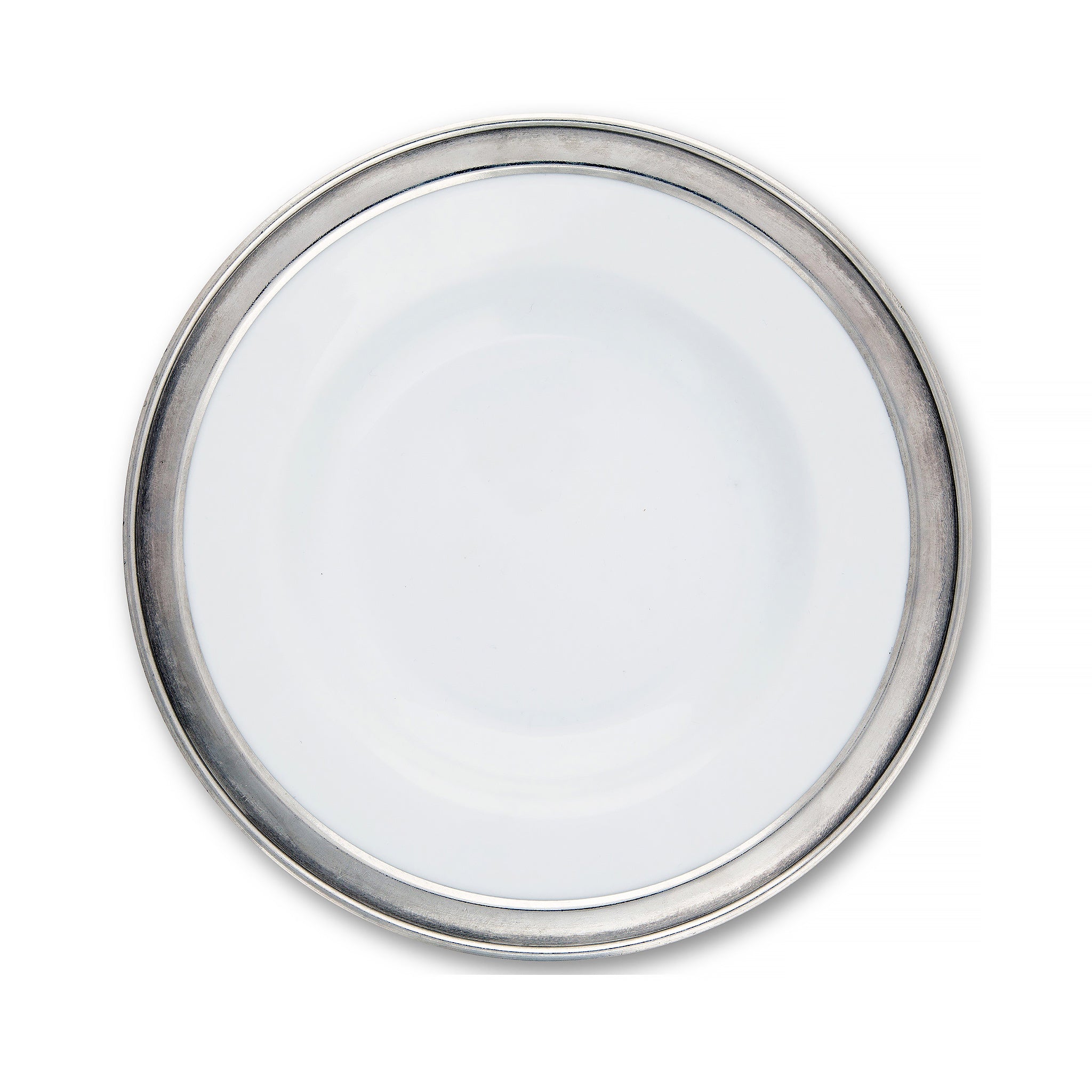 Classic Pewter Rim Dinner Plate