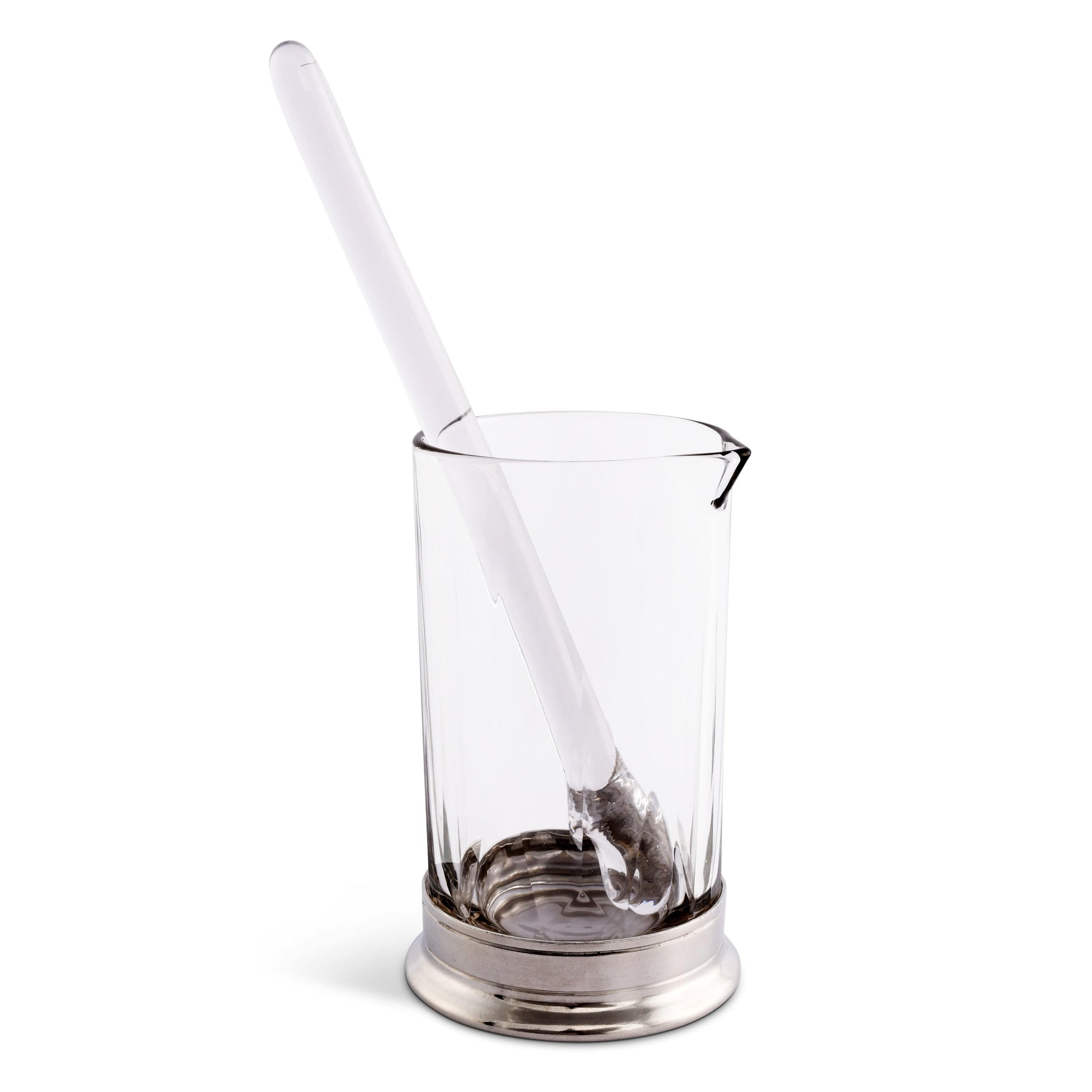 Mixing Pitcher and Stirrer - Hatched Glass