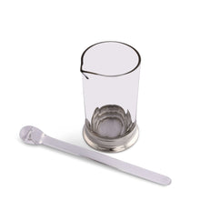 Mixing Pitcher and Stirrer - Hatched Glass