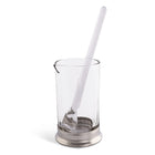 Mixing Pitcher and Stirrer - Hatched Glass