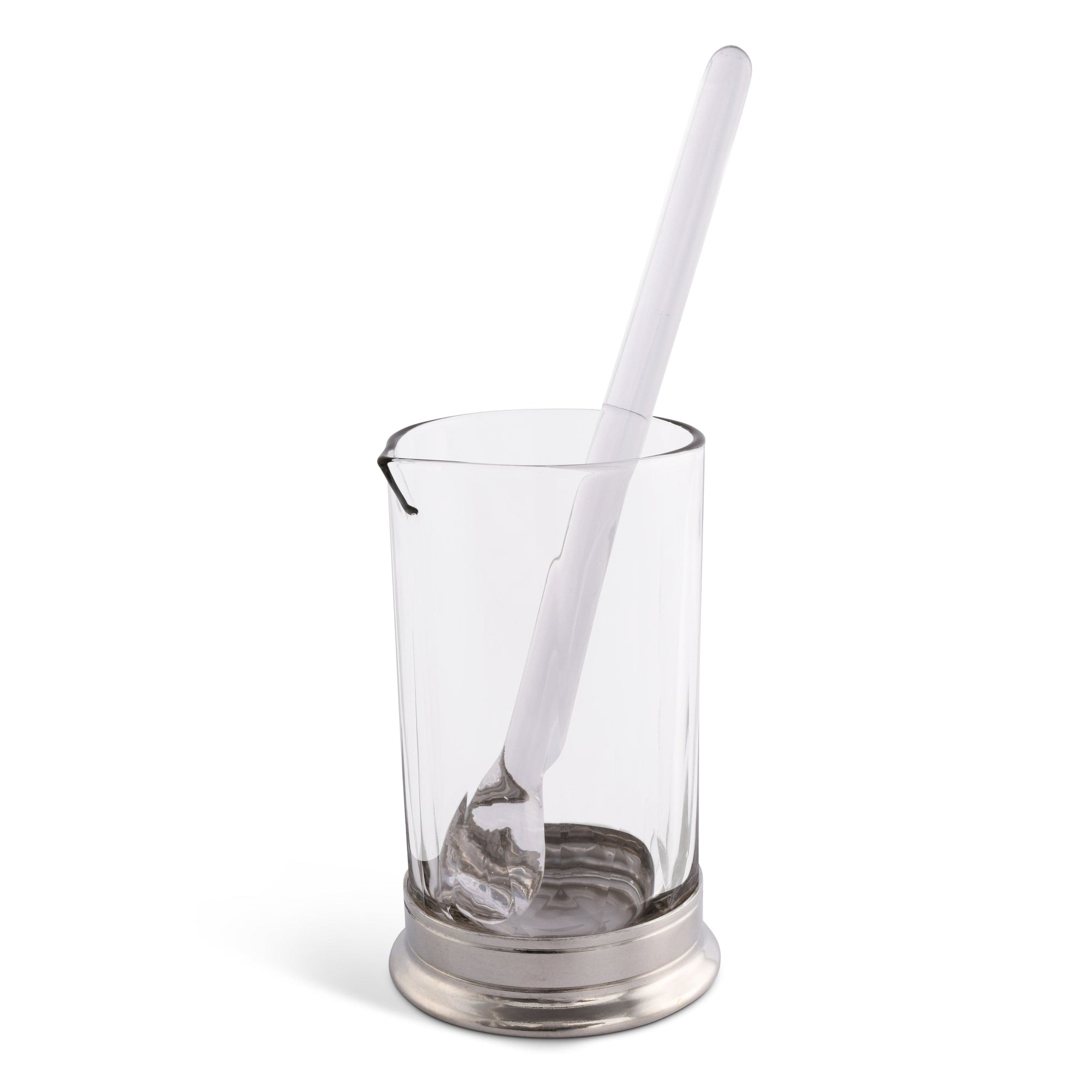 Mixing Pitcher and Stirrer - Hatched Glass