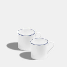 Double Line Cobalt Large Mugs by Richard Brendon Set of 2