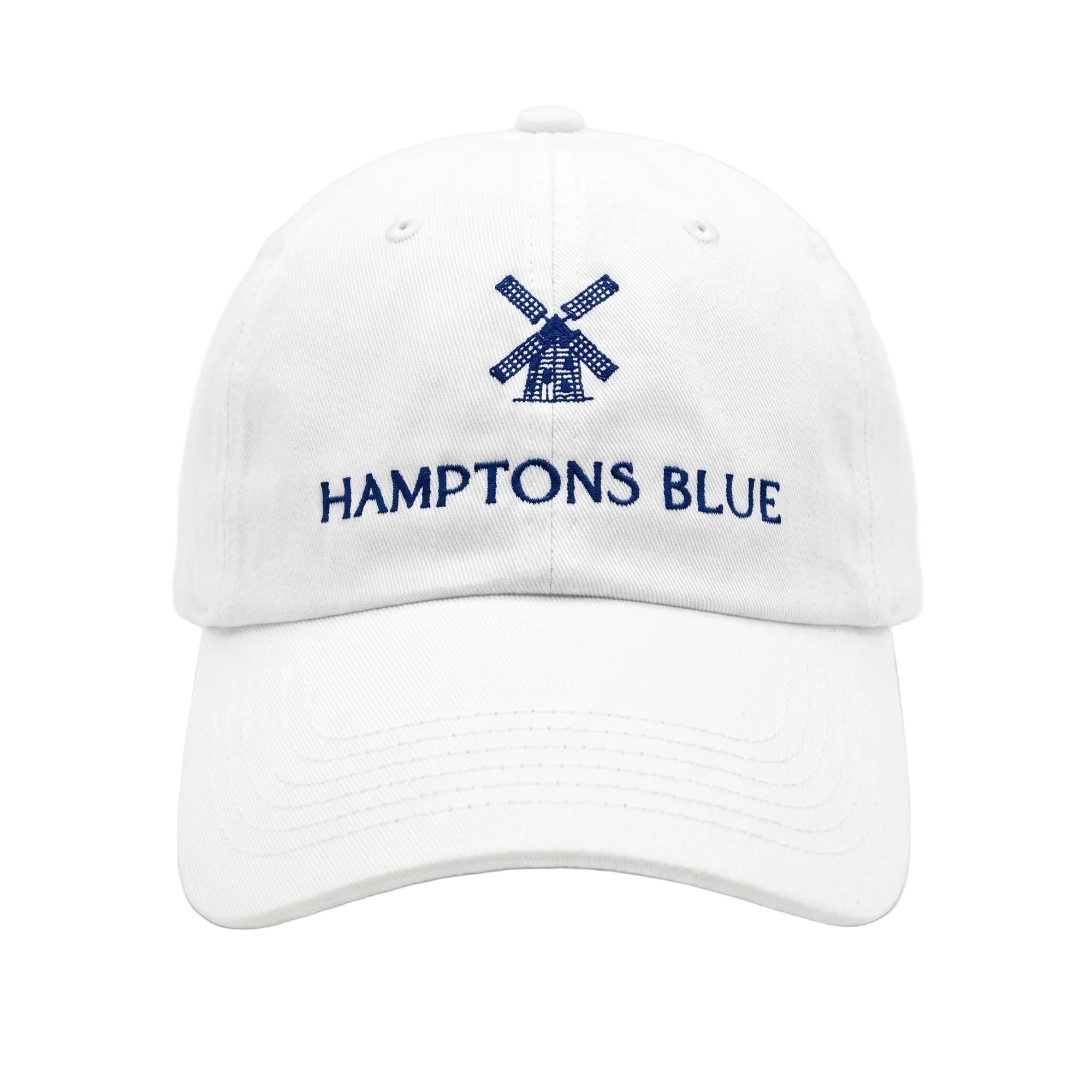 Hamptons Blue Baseball Cap - Signature Logo (White)