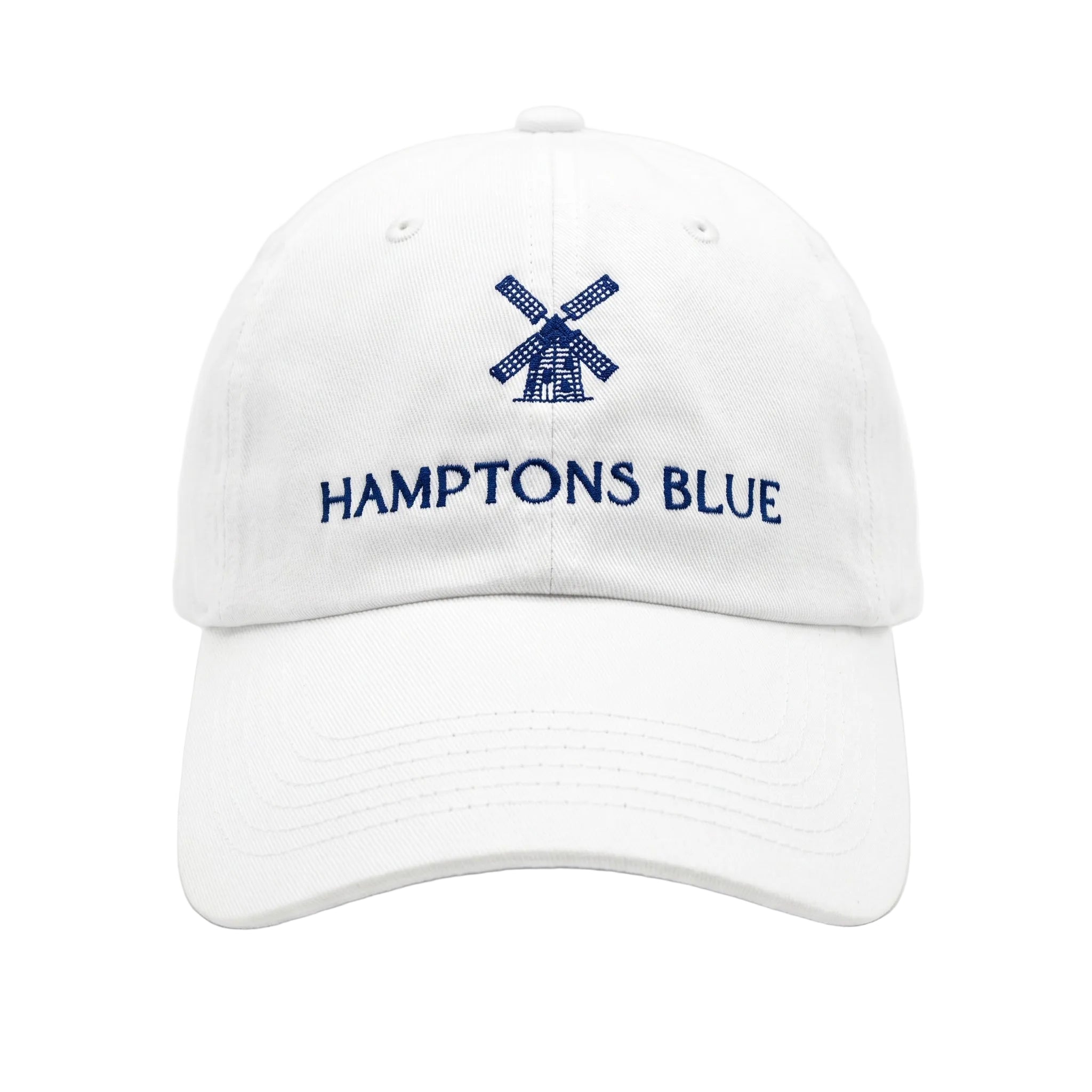 Hamptons Blue Baseball Cap - Signature Logo (White)