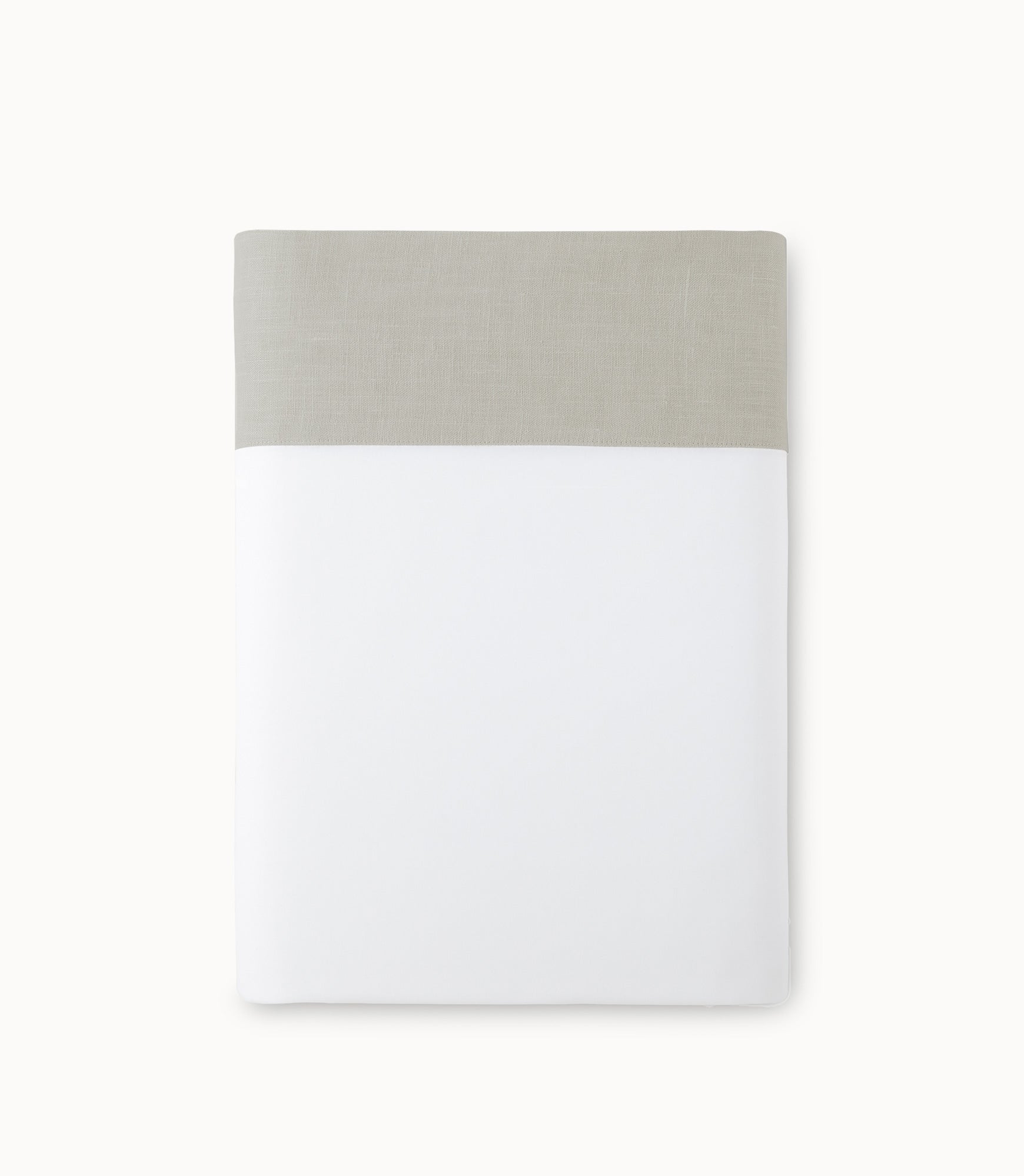 Mandalay Linen Cuff Flat Sheet Platinum