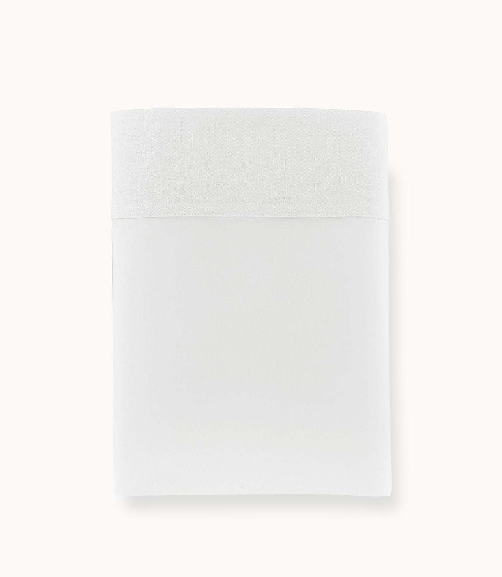 Mandalay Linen Cuff Flat Sheet White
