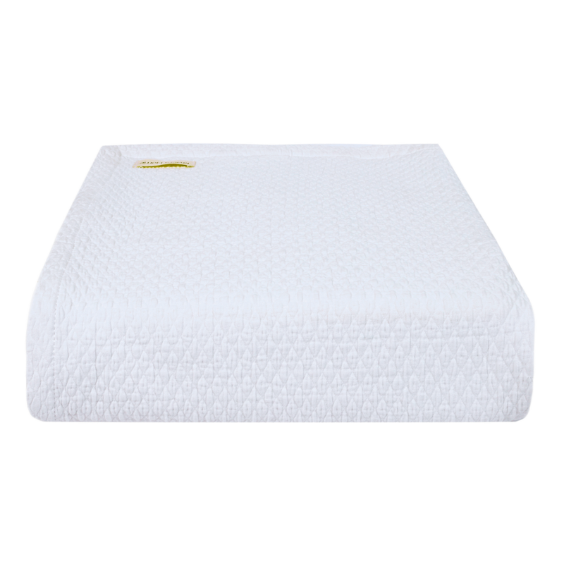 Mini Diamond Cotton Coverlet, Snow White