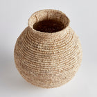 Teardrop woven large vase on white background