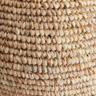 Close up of woven vase