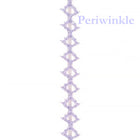 Periwinkle-colored decorative border with geometric pattern on a white background