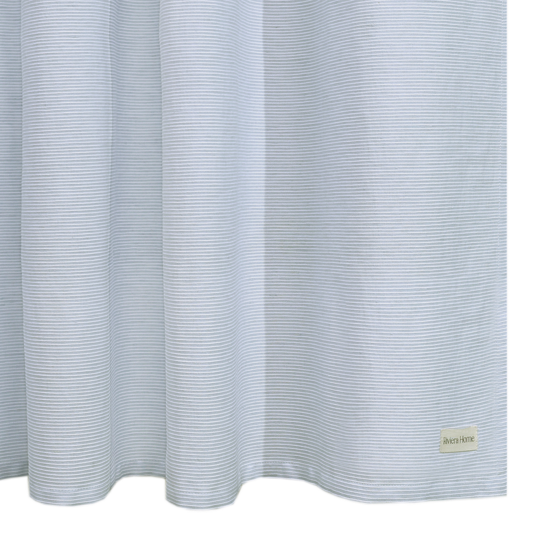 Rio Yarn Dyed Shower Curtain, Pearl Blue