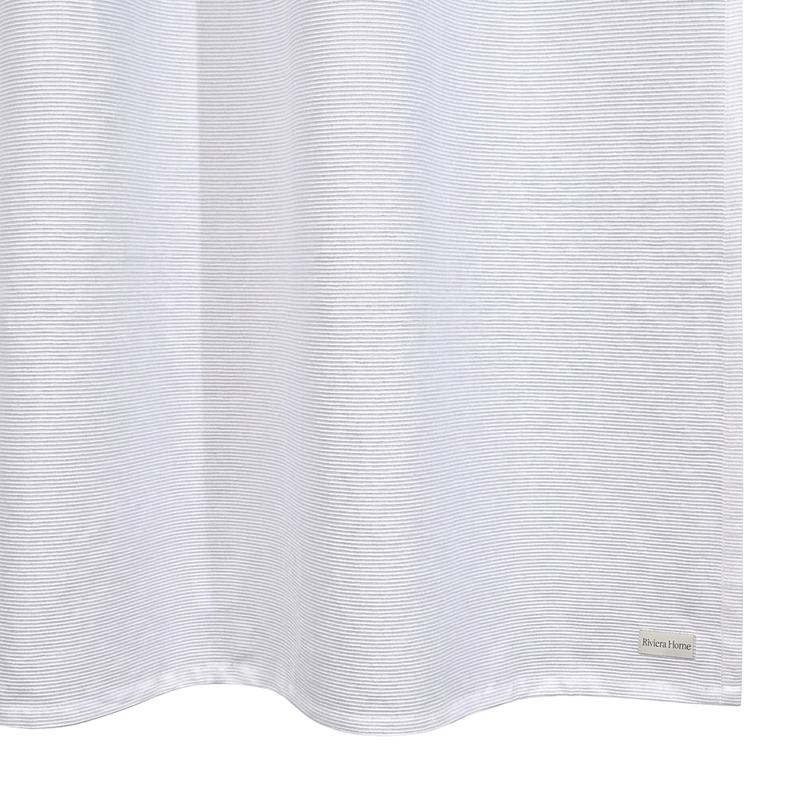 Rio Yarn Dyed Shower Curtain, Snow White