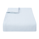 Ripple Yarn Dyed Coverlet, Pearl Blue
