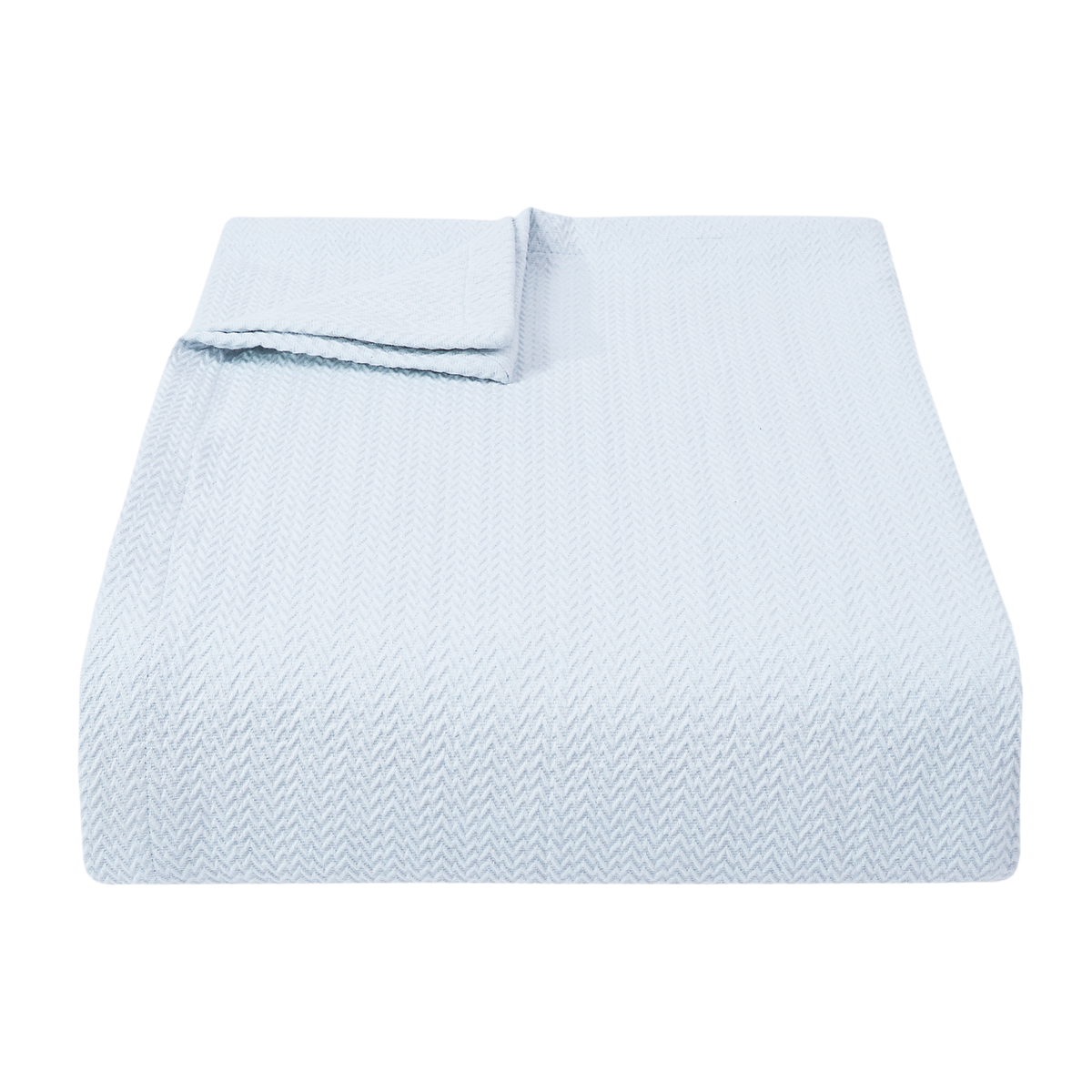 Ripple Yarn Dyed Coverlet, Pearl Blue