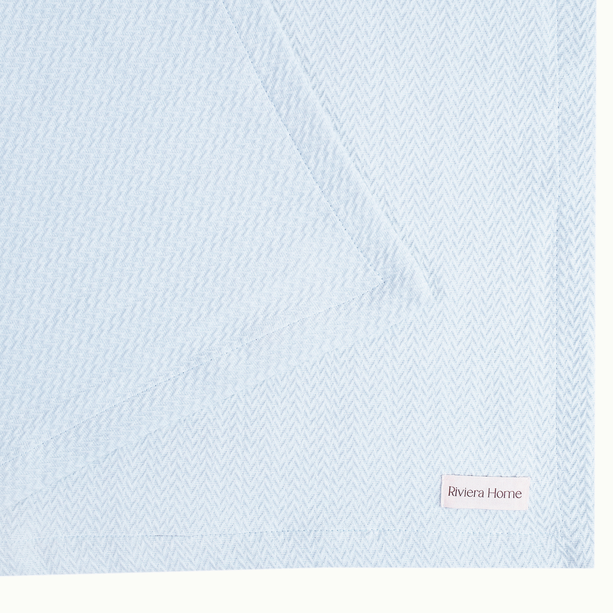 Ripple Yarn Dyed Coverlet, Pearl Blue