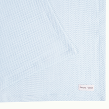 Ripple Yarn Dyed Coverlet, Pearl Blue