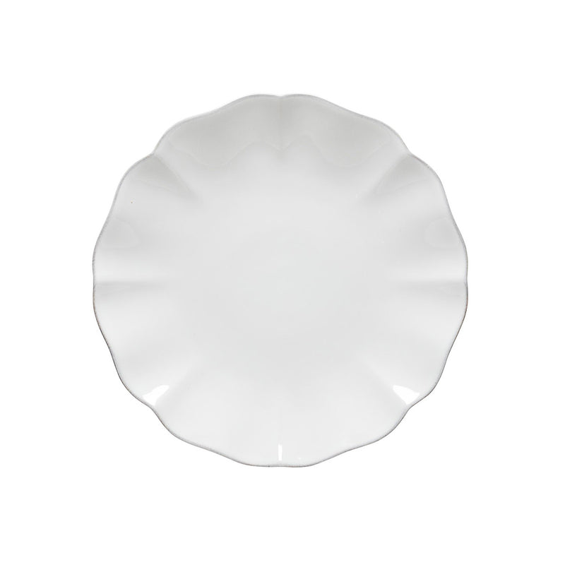 White ceramic plate on a white background