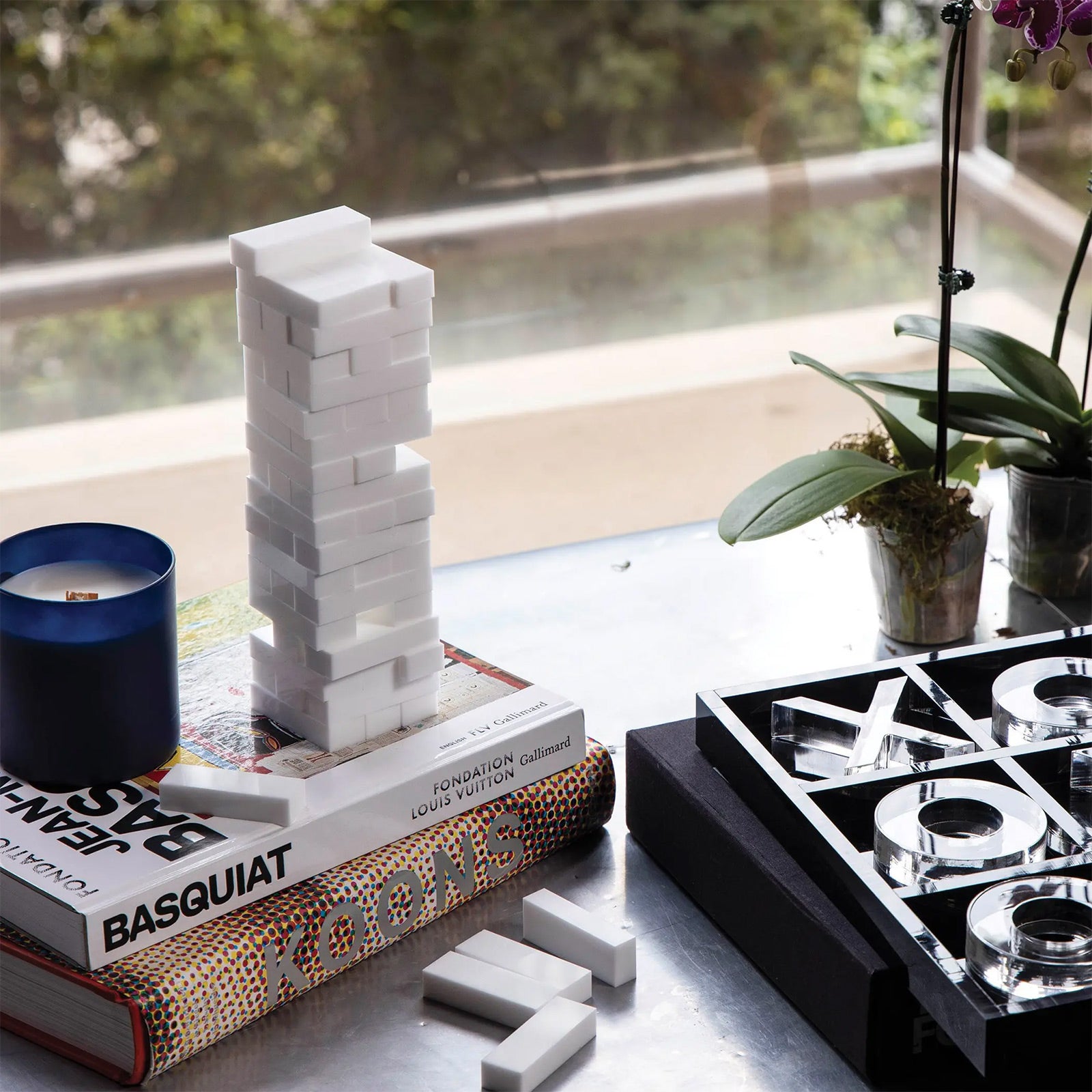 Tumble Tower Game Set - White