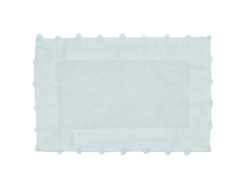 Cocktail Napkin, White Pom-Pom - Set of 8