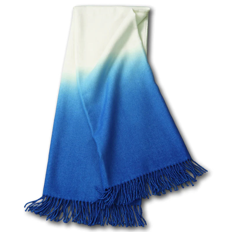 Dip-Dyed Throw Cobalt