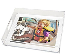 Clear Acrylic 13" x 16" Photo Tray with White Mat