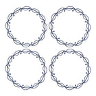 Four decorative circular frames with intricate designs on a white background