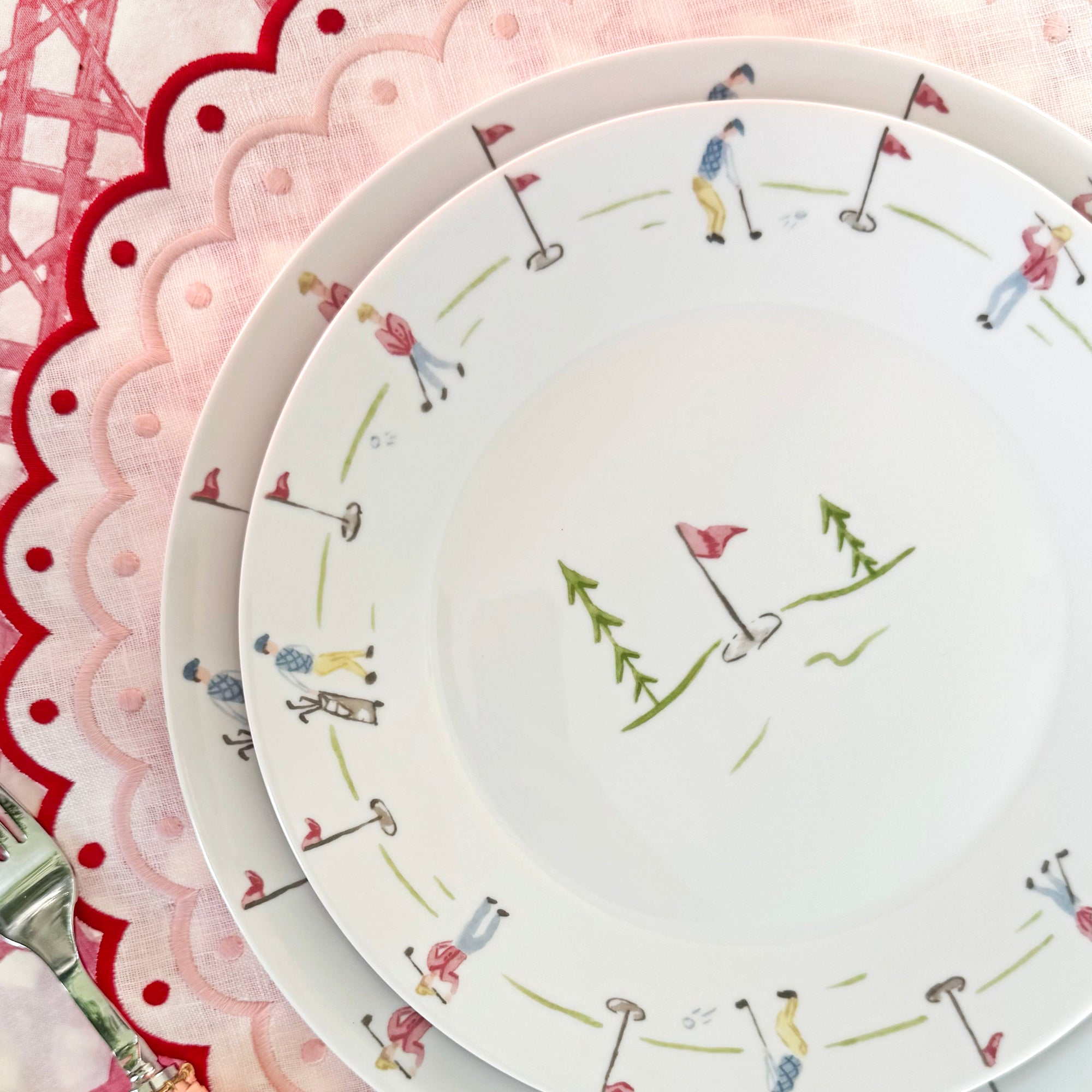 Golf Dessert Plates - Set of 4