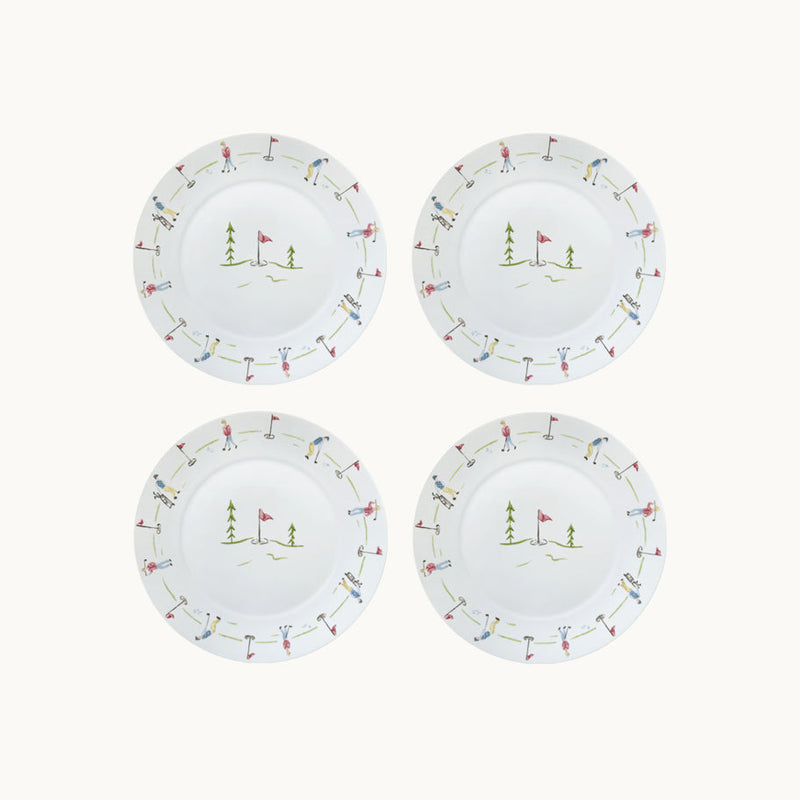Golf Dessert Plates - Set of 4