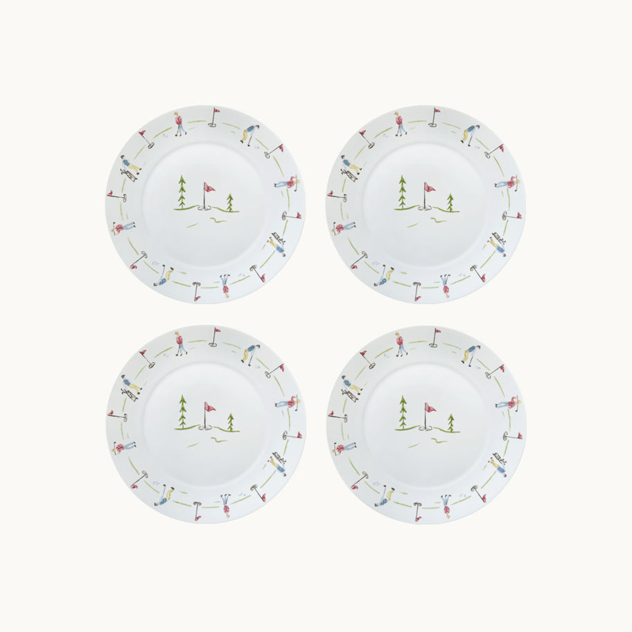 Golf Dessert Plates - Set of 4